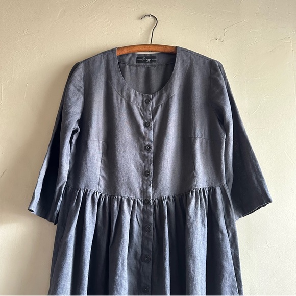 Linogija  oversized linen button up dress - Picture 9 of 10